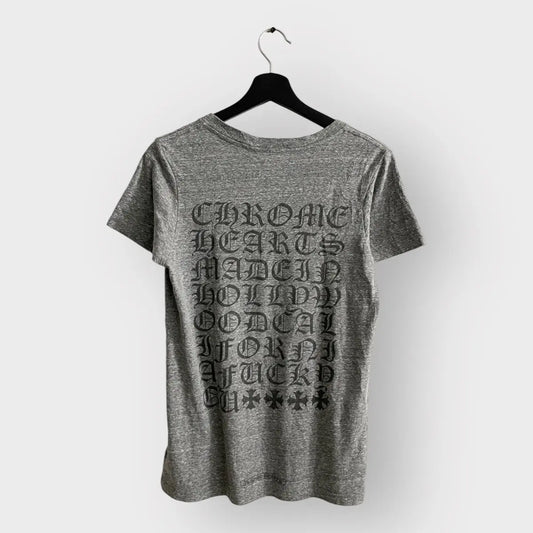 2000s Chrome Hearts V Neck Eye Chart Horseshoe Tee