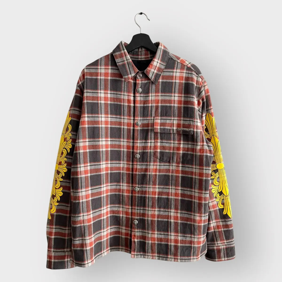 Chrome Hearts Quilted Padded Flannel Jacket