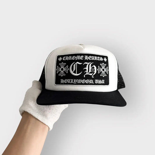 Brand New Chrome Hearts CH Hollywood Trucker Hat