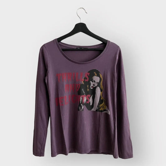 2000s Hysteric Glamour Thrills & Delights Girl LS Tee