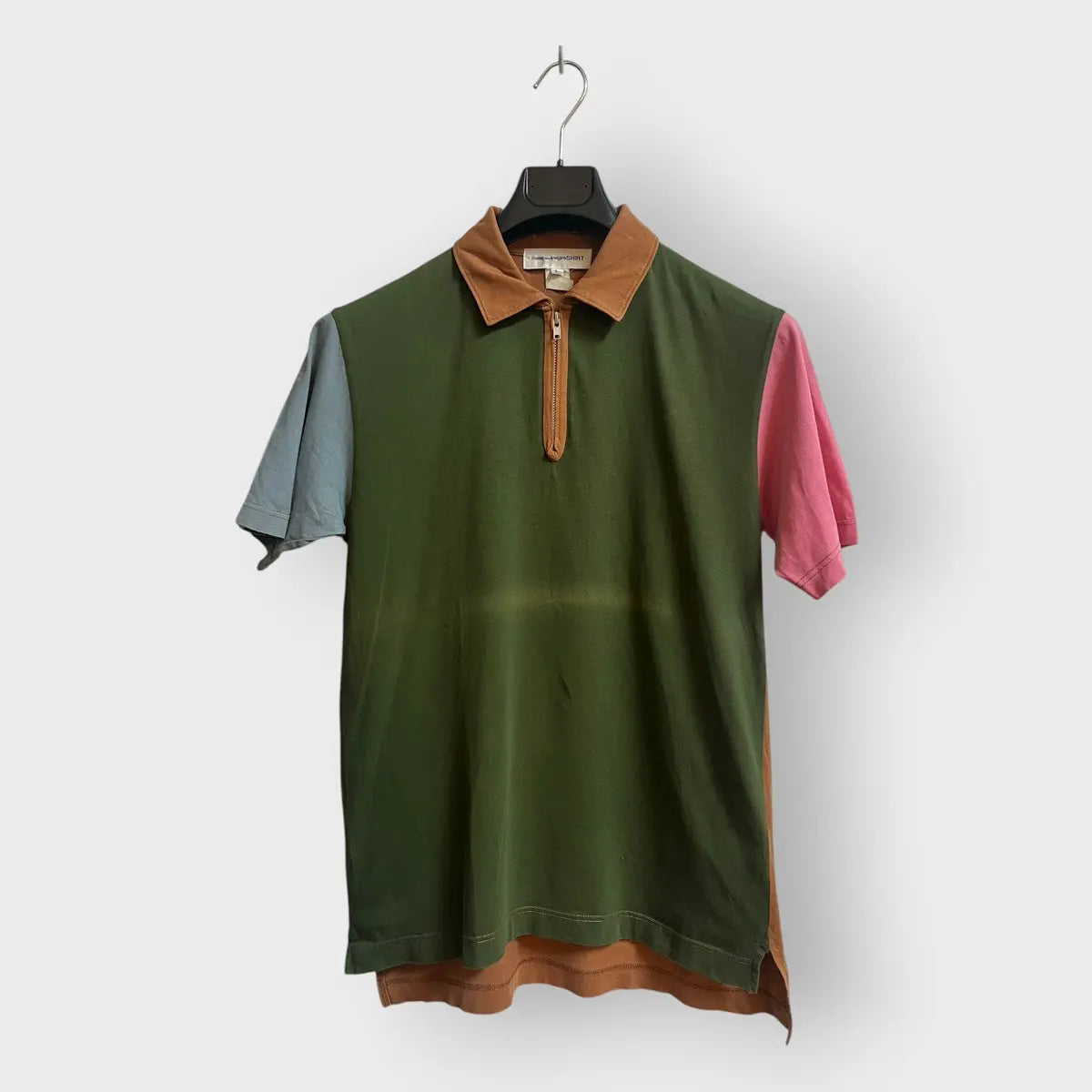 2010s Comme Des Garçons Shirt Patch Zip Polo Shirt