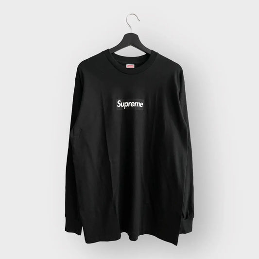 2020 Supreme Box Logo LS Tee Black
