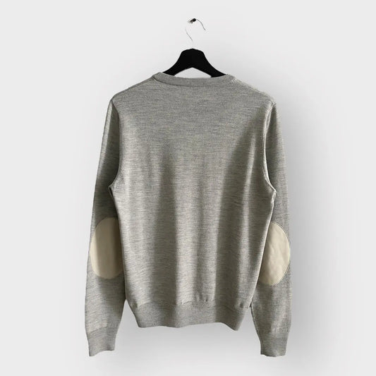 Louis Vuitton Lambskin Leather Patch Logo Sweater