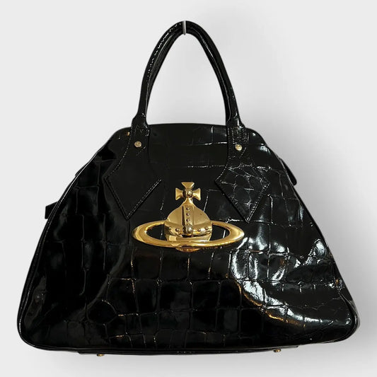 Vivienne Westwood Golden Saturn Orb Bowling Hand Bag