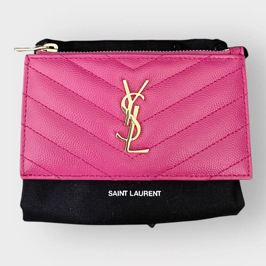 Saint Laurent Cassandre Matelassé Leather Card Holder
