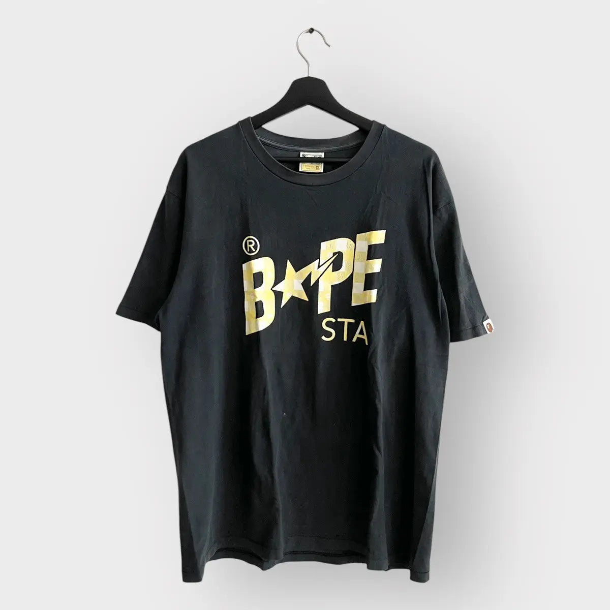 2010s Bape Bapesta Yellow Plaid Logo