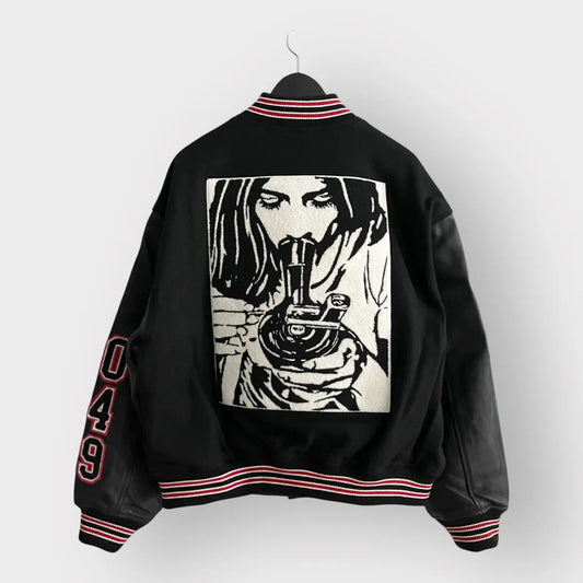 2024 Supreme x Hysteric Glamour Smoke Varsity Jacket