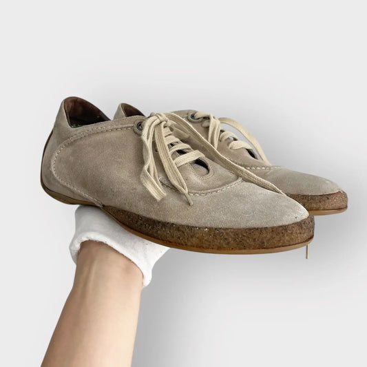 2000s Bottega Veneta Rubber Suede Low Top