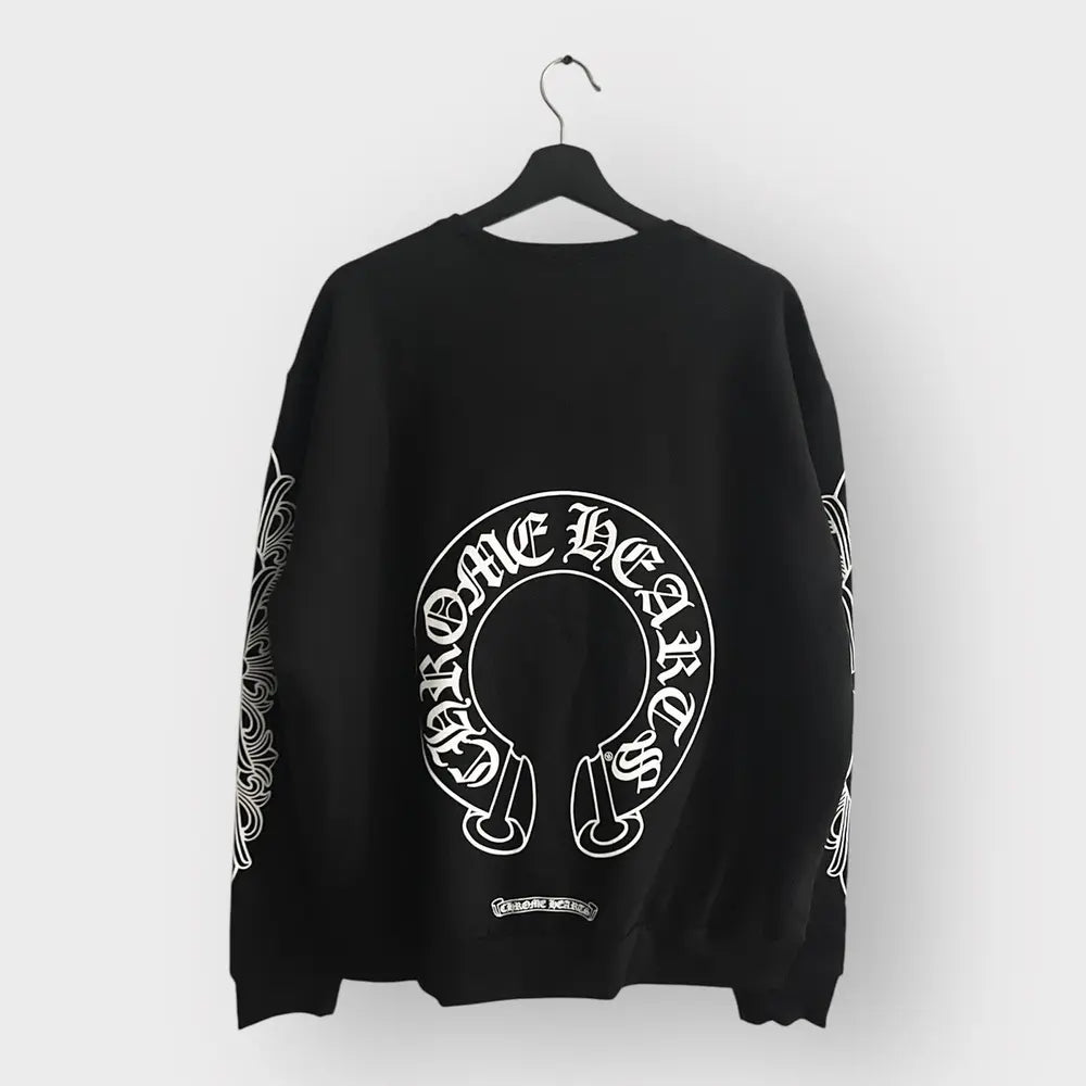 Chrome Hearts Floral Horseshoe Crewneck Sweatshirt