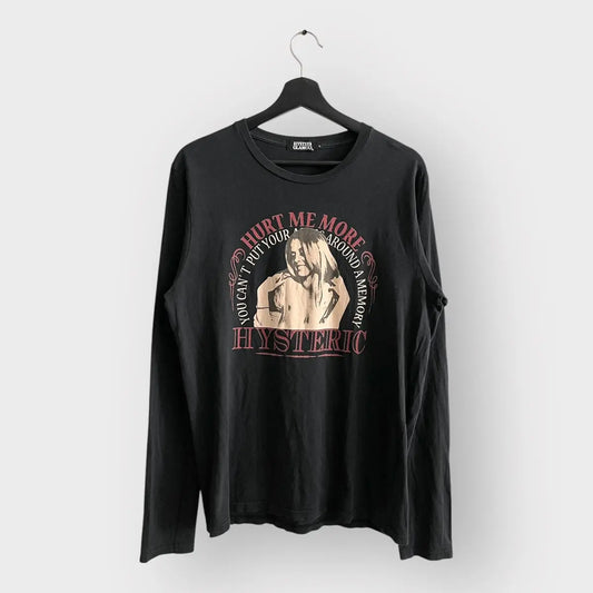 2000s Hysteric Glamour Nude Girl Hurt Me More LS Tee