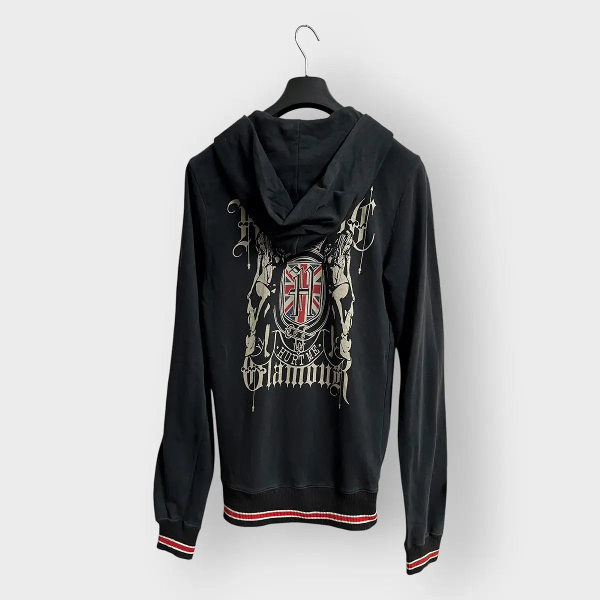 2000s Hysteric Glamour UK Girl Hurt Me Zip Hoodie