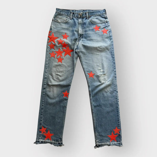 Chrome Hearts Orange Star Patch Levis Jeans