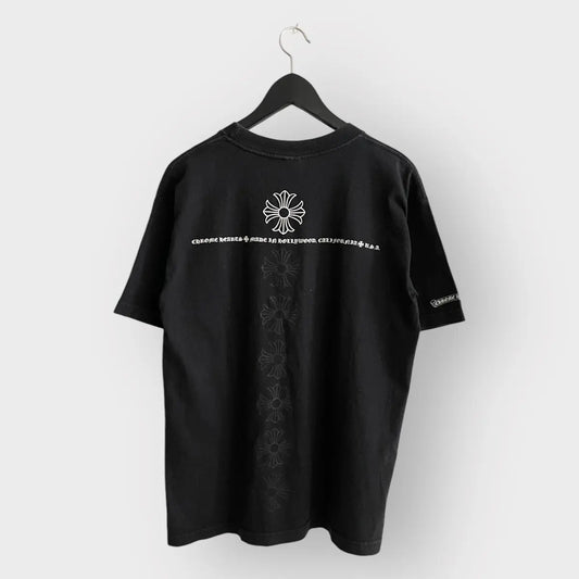 2000s Chrome Hearts Vertical Crosses Logo Pocket Tee