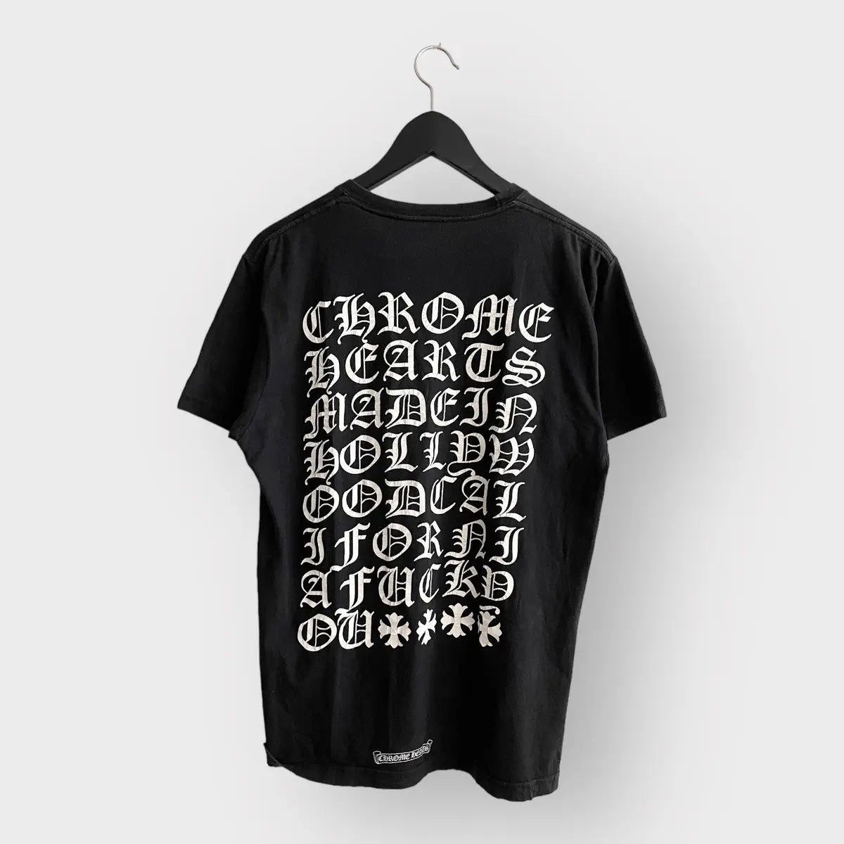 2000s Chrome Hearts Eye Chart Horseshoe Pocket Tee