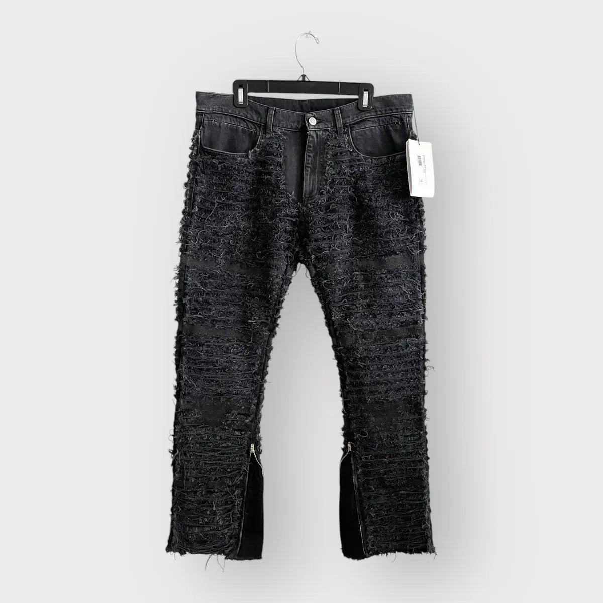 1017 ALYX 9SM X Blackmeans Distressed Flare Denim Jeans