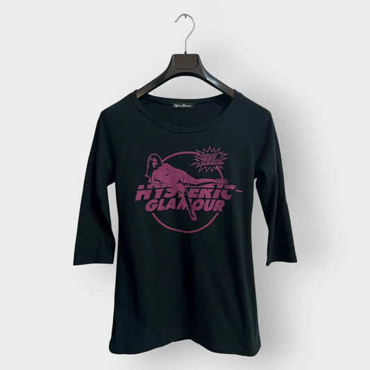 2010s Hysteric Glamour Nude Girl Round Logo LS Tee