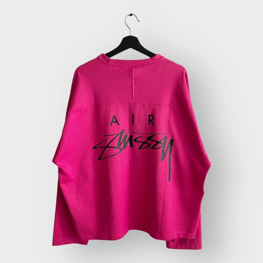 Stüssy x Nike Dri Fit Pink Fireberry Mesh Jersey