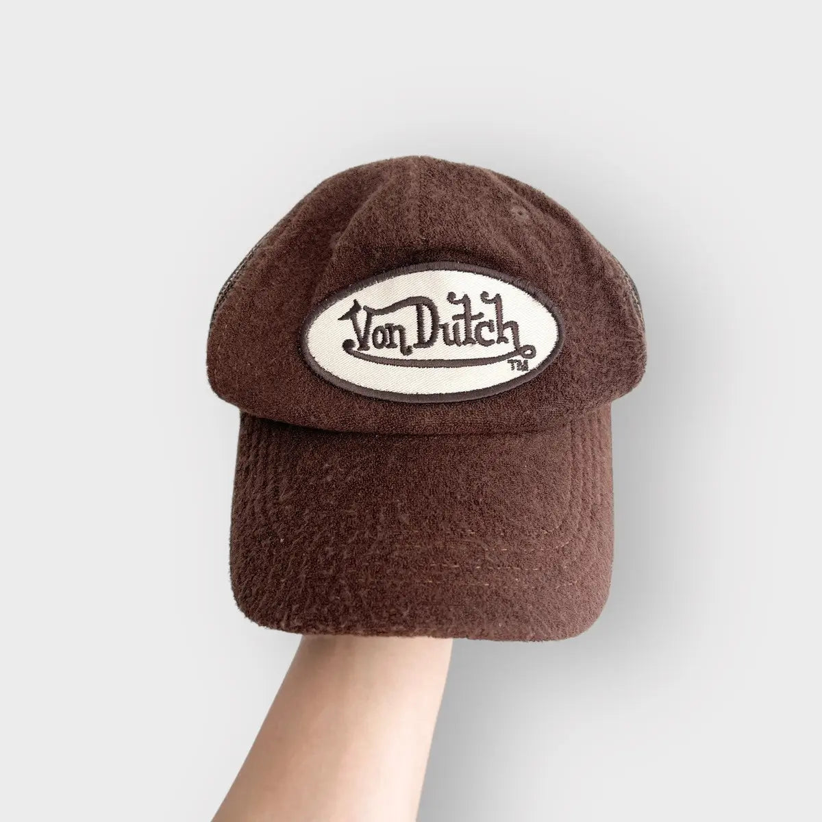 2000s Von Dutch Furry Round Logo Hat