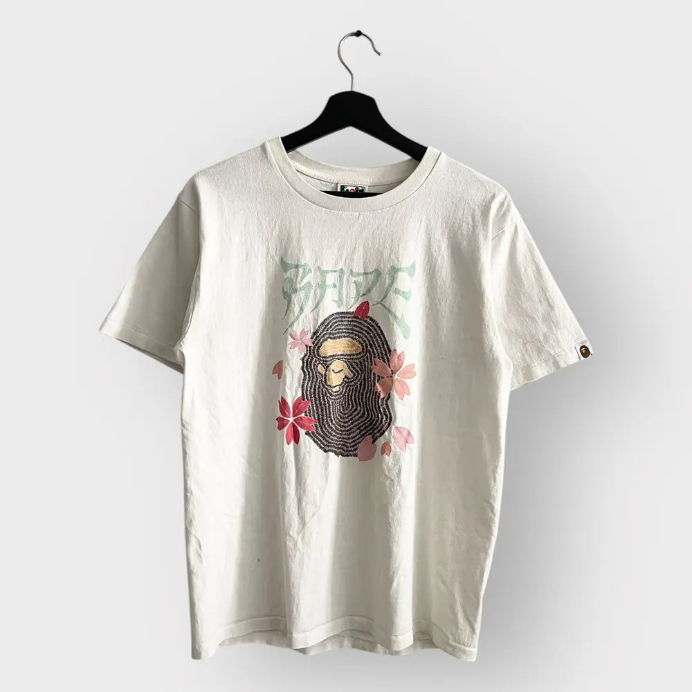 2010s Bape Embroidered Style Sakura Ape Head Tee