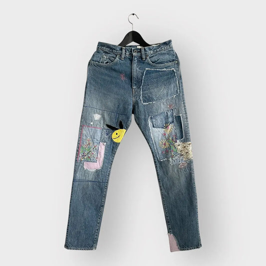 Kapital 5P Okabilly Coneybowy Gypsy Patchwork Denim Jeans