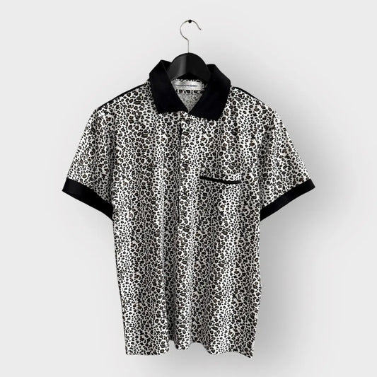 2010s Comme Des Garcons Shirt Leopard Polo Shirt