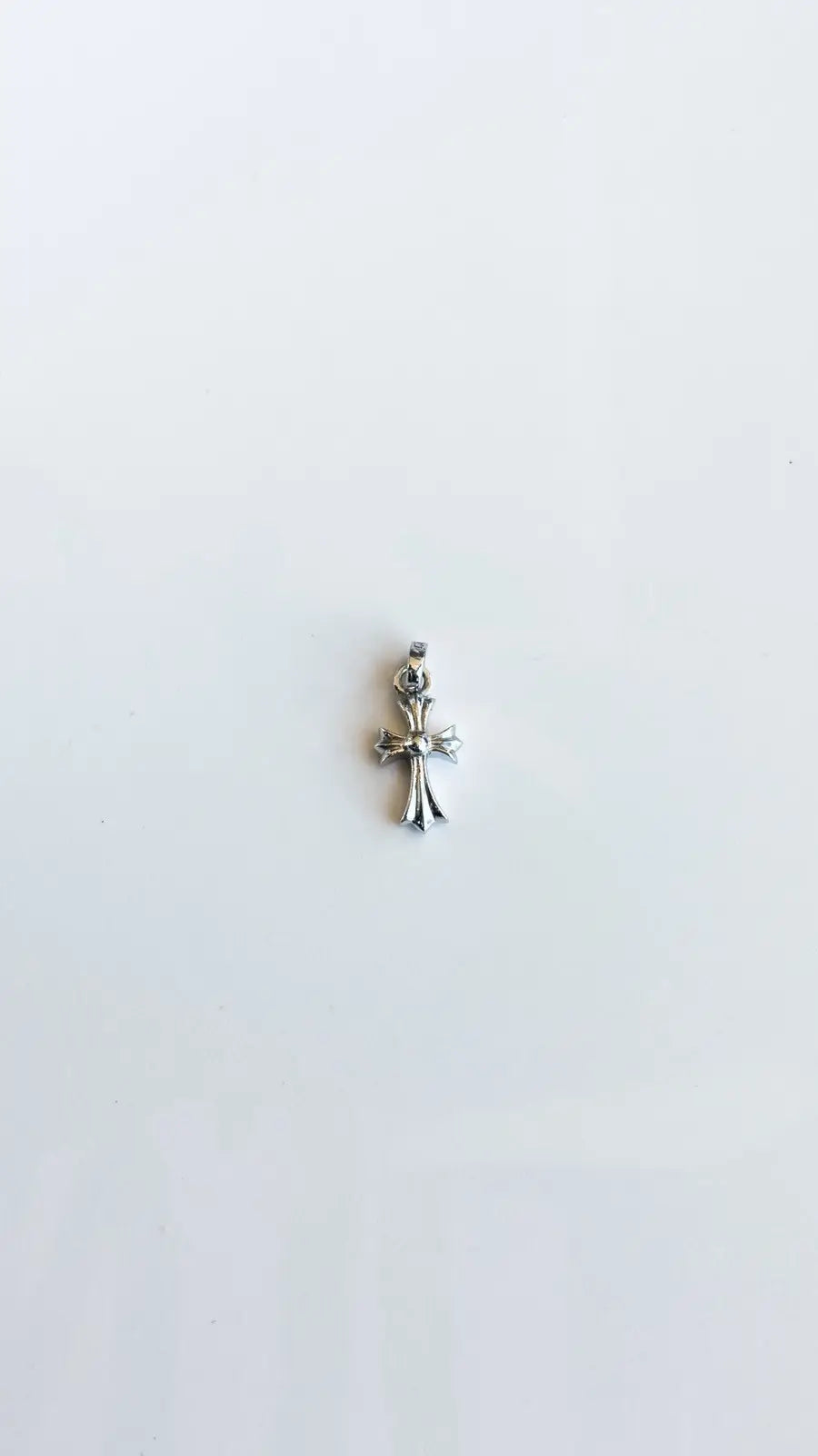 Chrome Hearts Blue Sapphire Pavé "Baby Fat" Cross Pendant Chrome Hearts