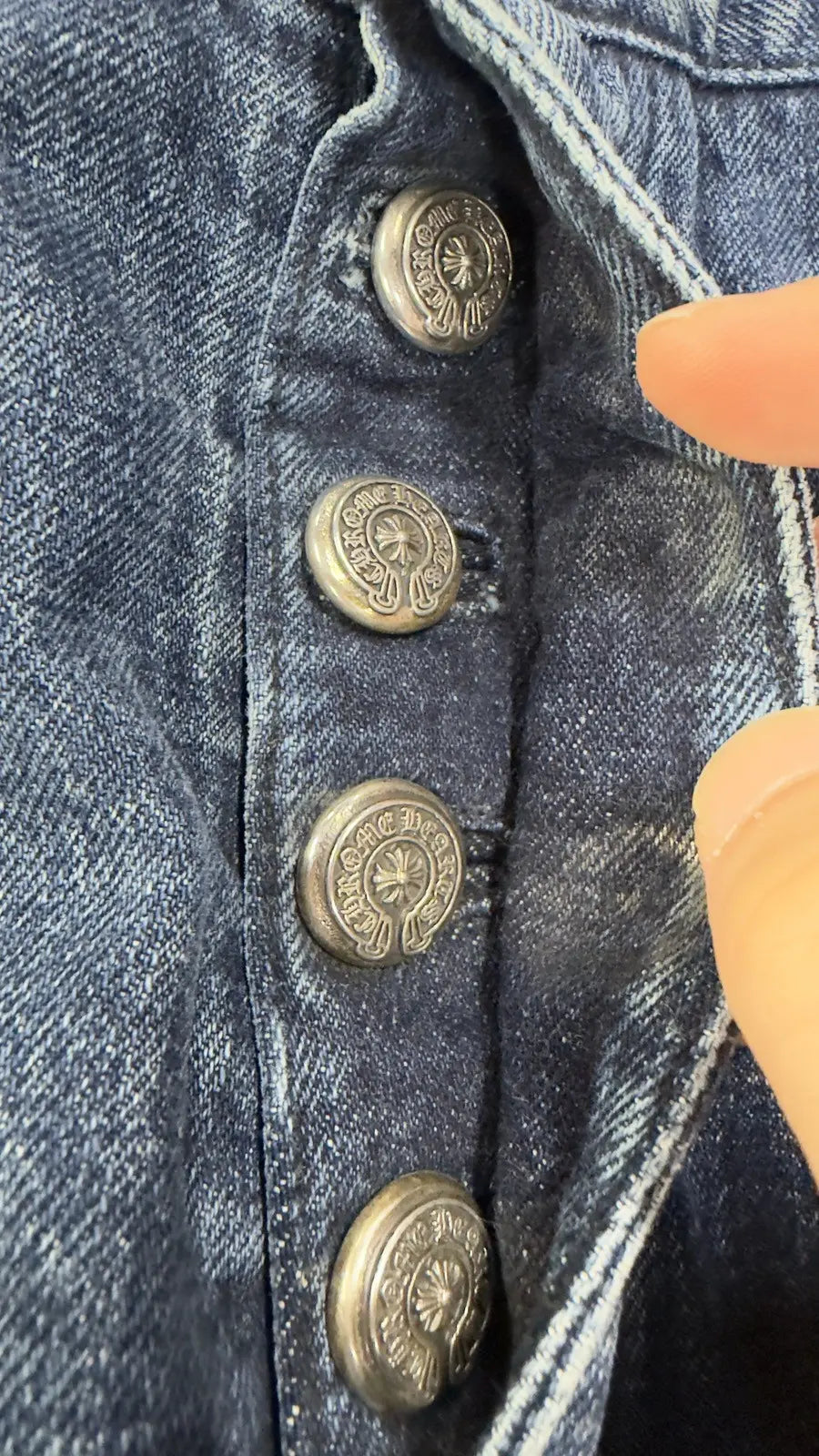 Chrome Hearts Denim Cross Patch Jeans