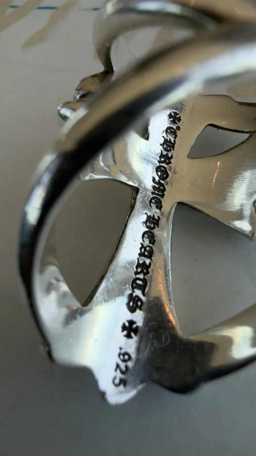 Chrome Hearts Infinity CH Cross Ring Crafted Size 8.5 Chrome Hearts