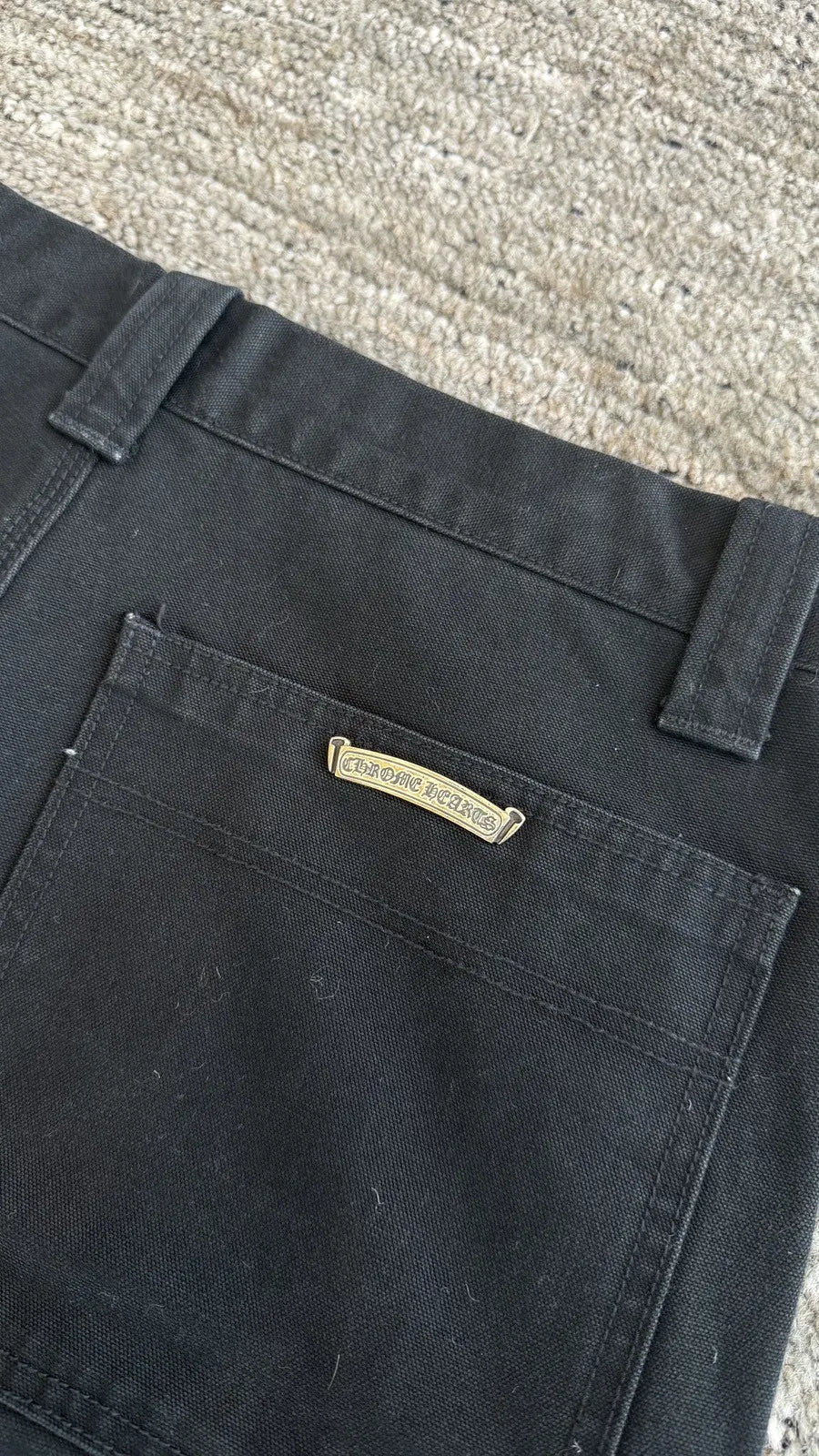 Chrome Hearts Double Knee Canvas Carpenter Pants Chrome Hearts