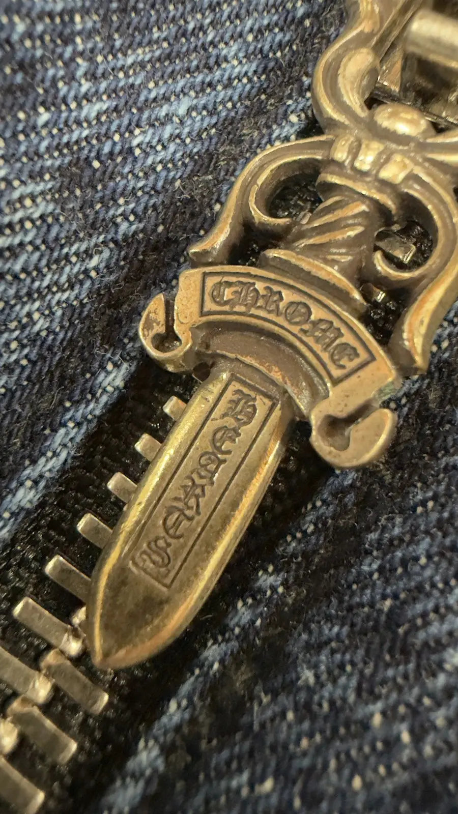 Chrome Hearts Motorbreath Indigo Denim Trucker Jacket