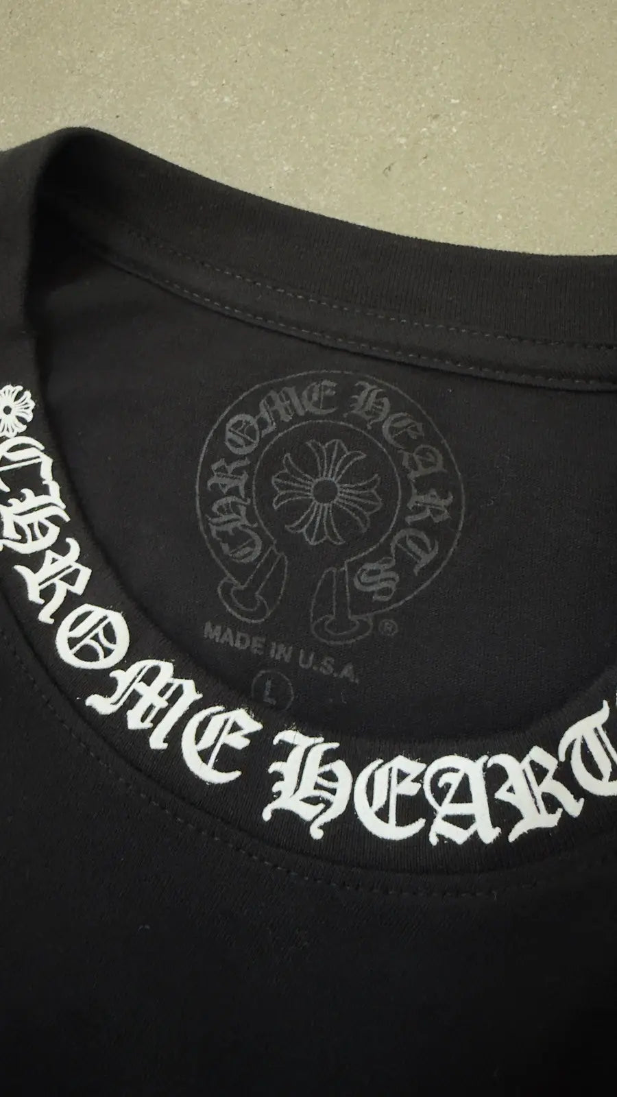 Chrome Hearts Collar Logo Long Sleeve T-Shirt