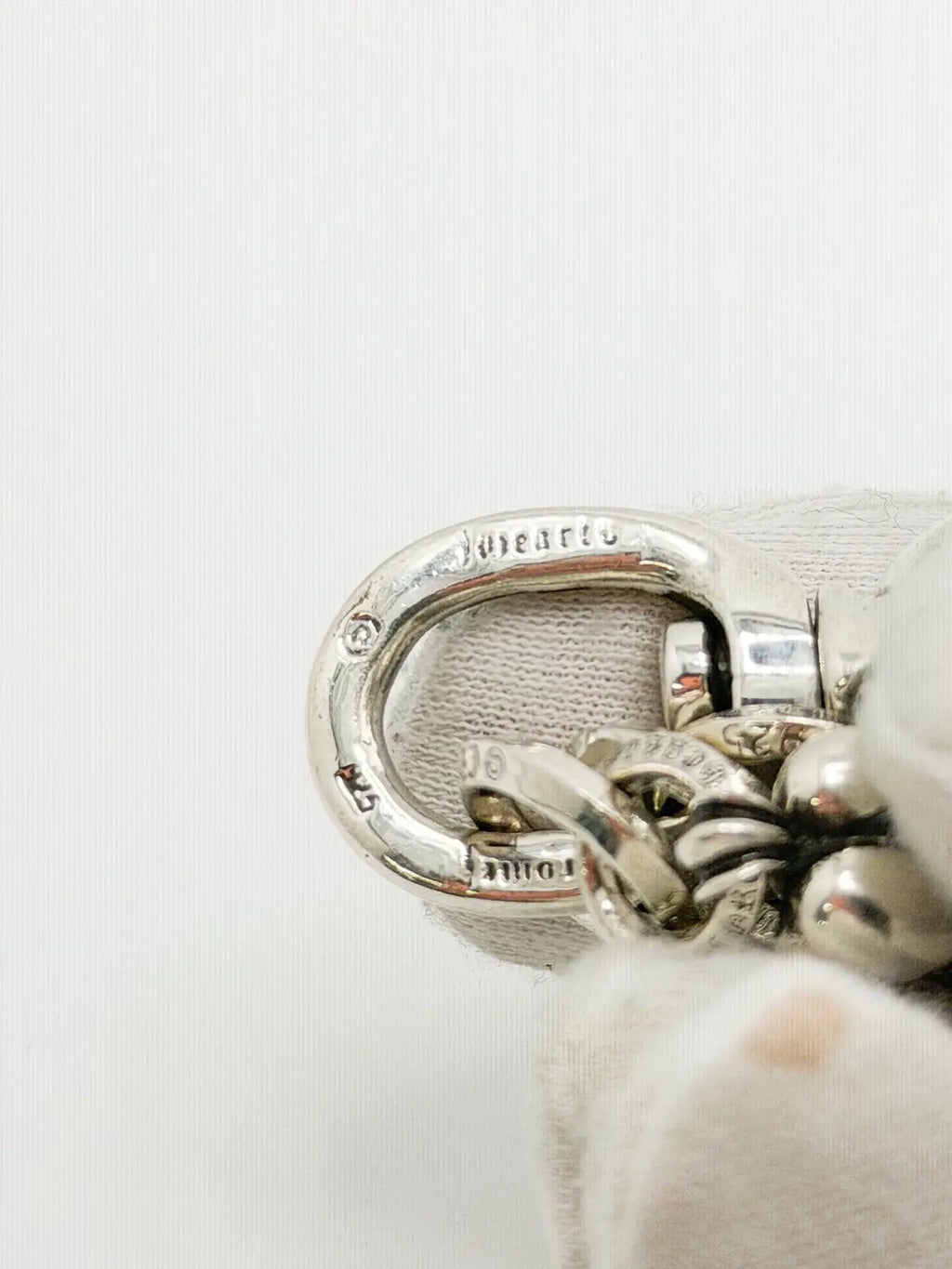 Chrome Hearts 925 Sliver full White Dimond Dagger Keychain