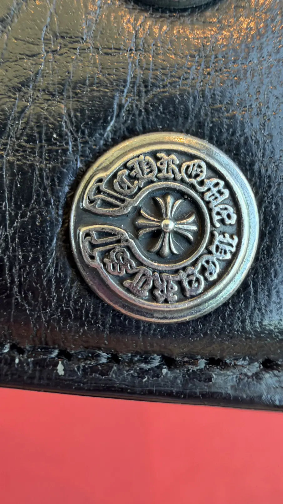 Chrome Hearts Black Leather Belt Strap Size 36 Chrome Hearts