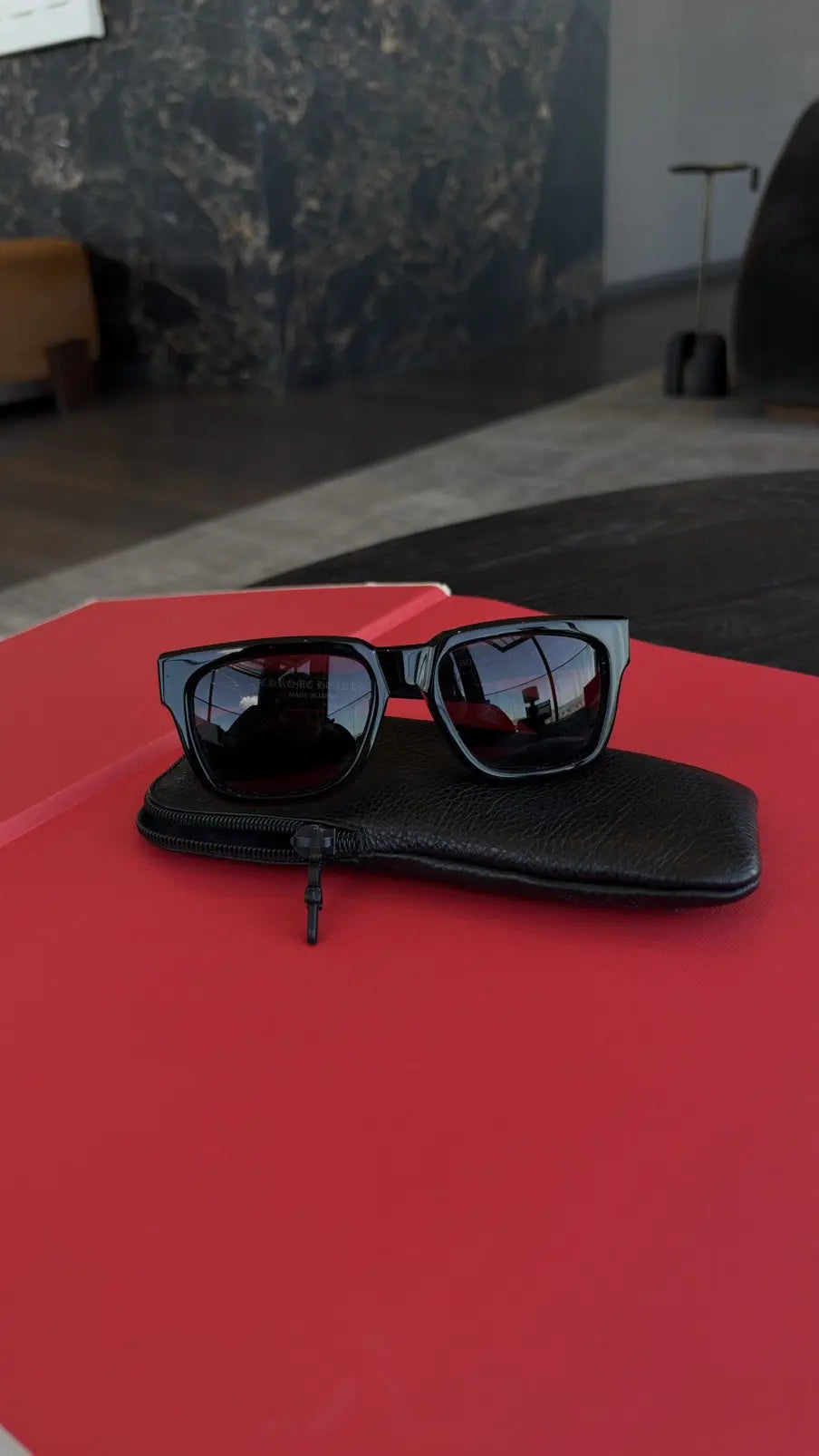 Chrome Hearts Box Officer Black Rectangle-Frame Sunglasses Chrome Hearts