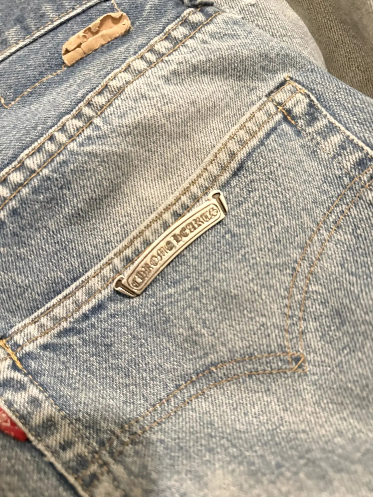 Chrome Hearts Canes Exclusive Diamond Crosses Sliver Jeans