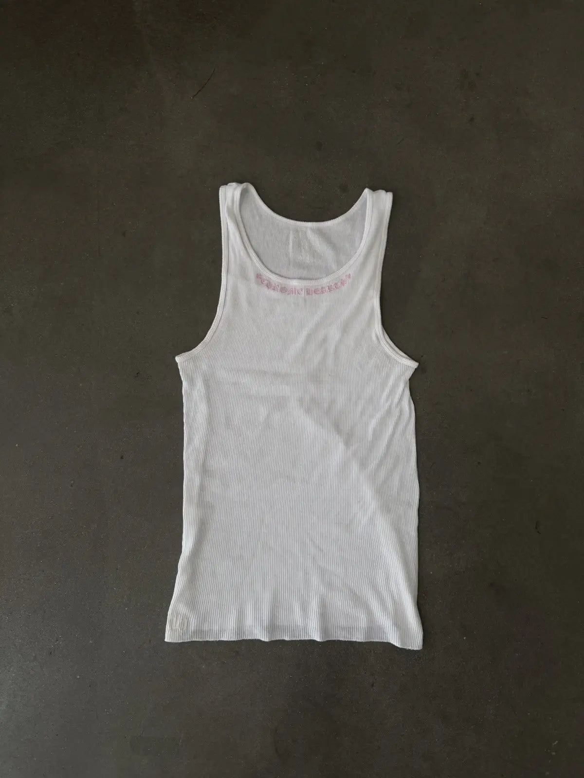 Chrome Hearts White and Pink Tank Top