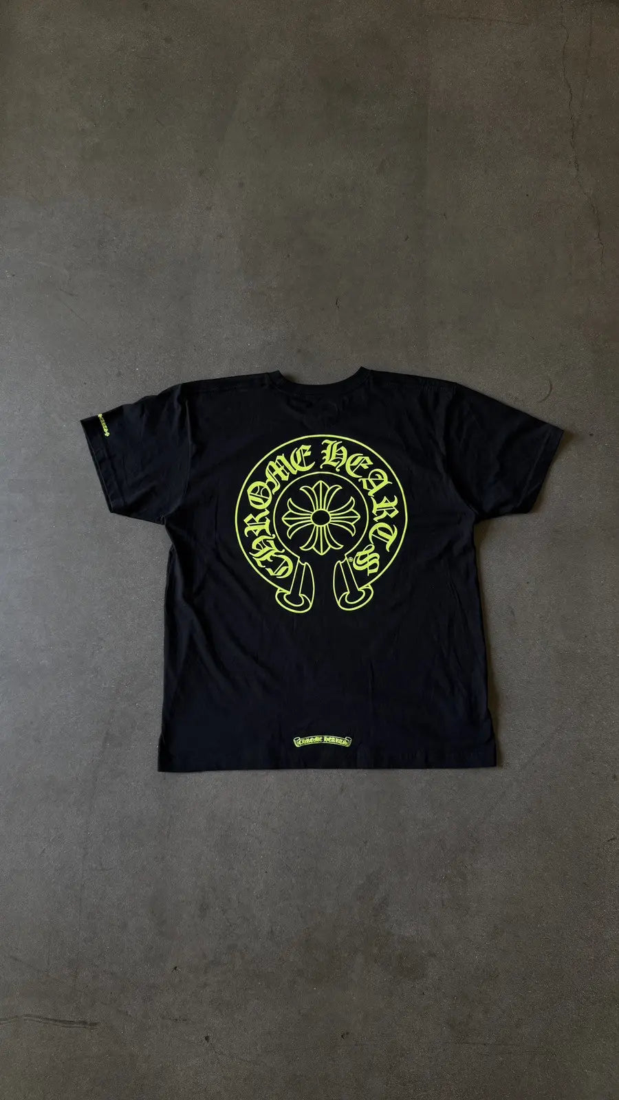 Chrome Hearts Neon Horseshoe Logo Pocket T-Shirt
