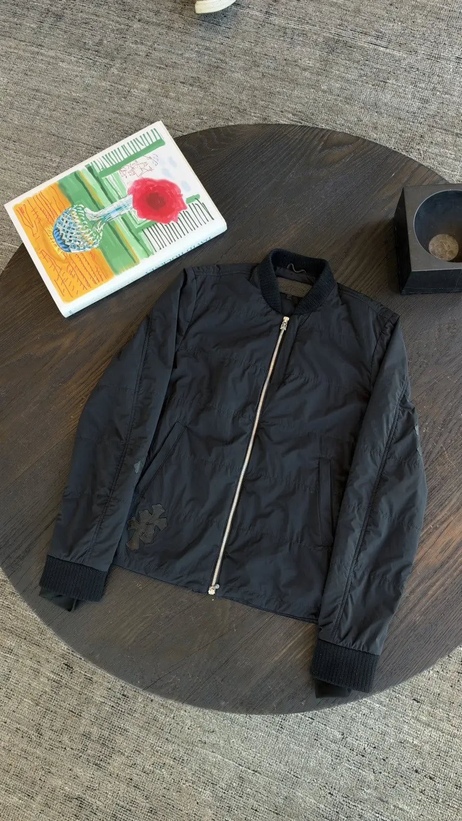 Chrome Hearts Cross Patch Nylon Bomber Jacket Size M Chrome Hearts