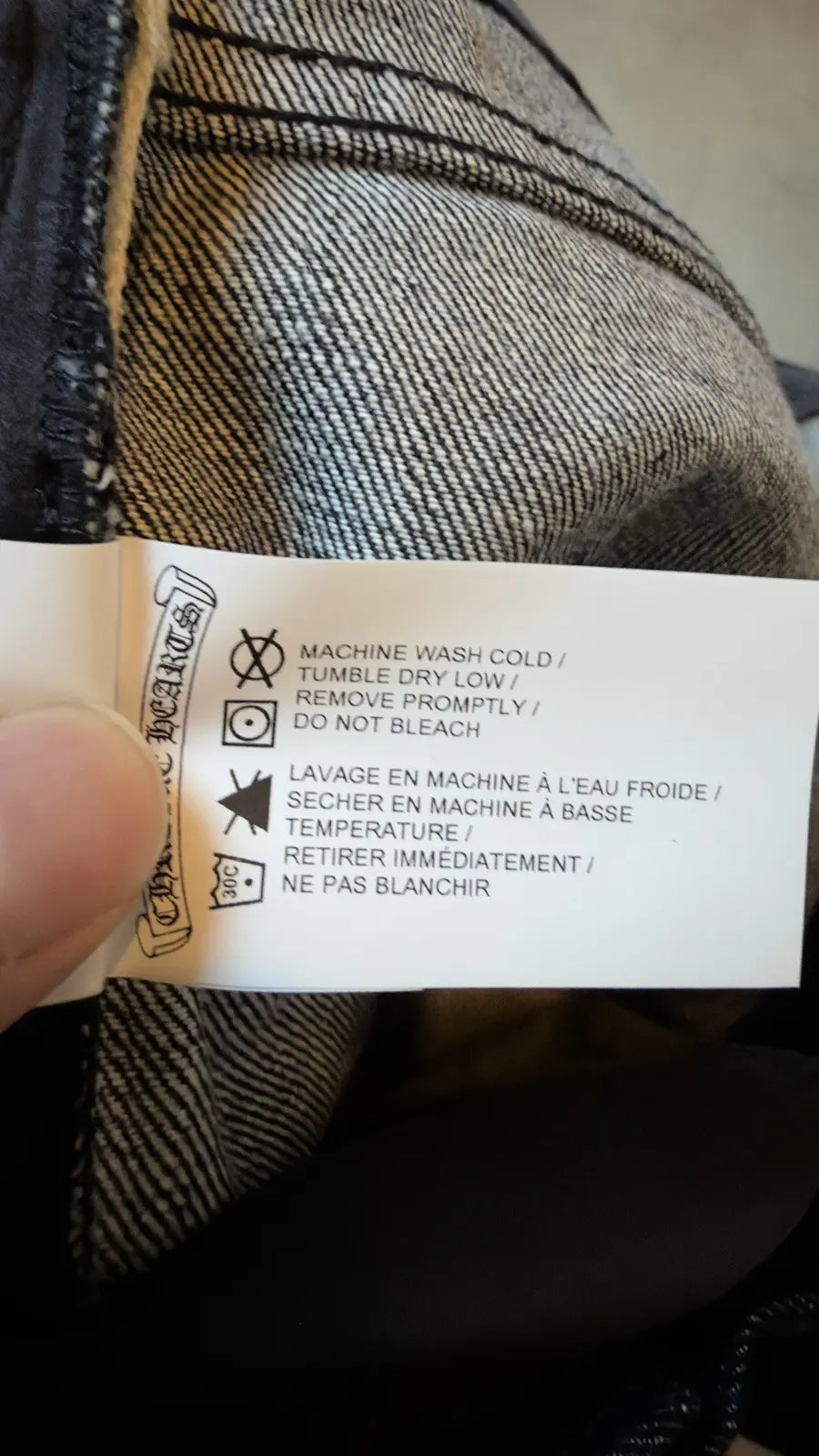 Chrome Hearts KS CUT Raw Indigo Denim Jeans