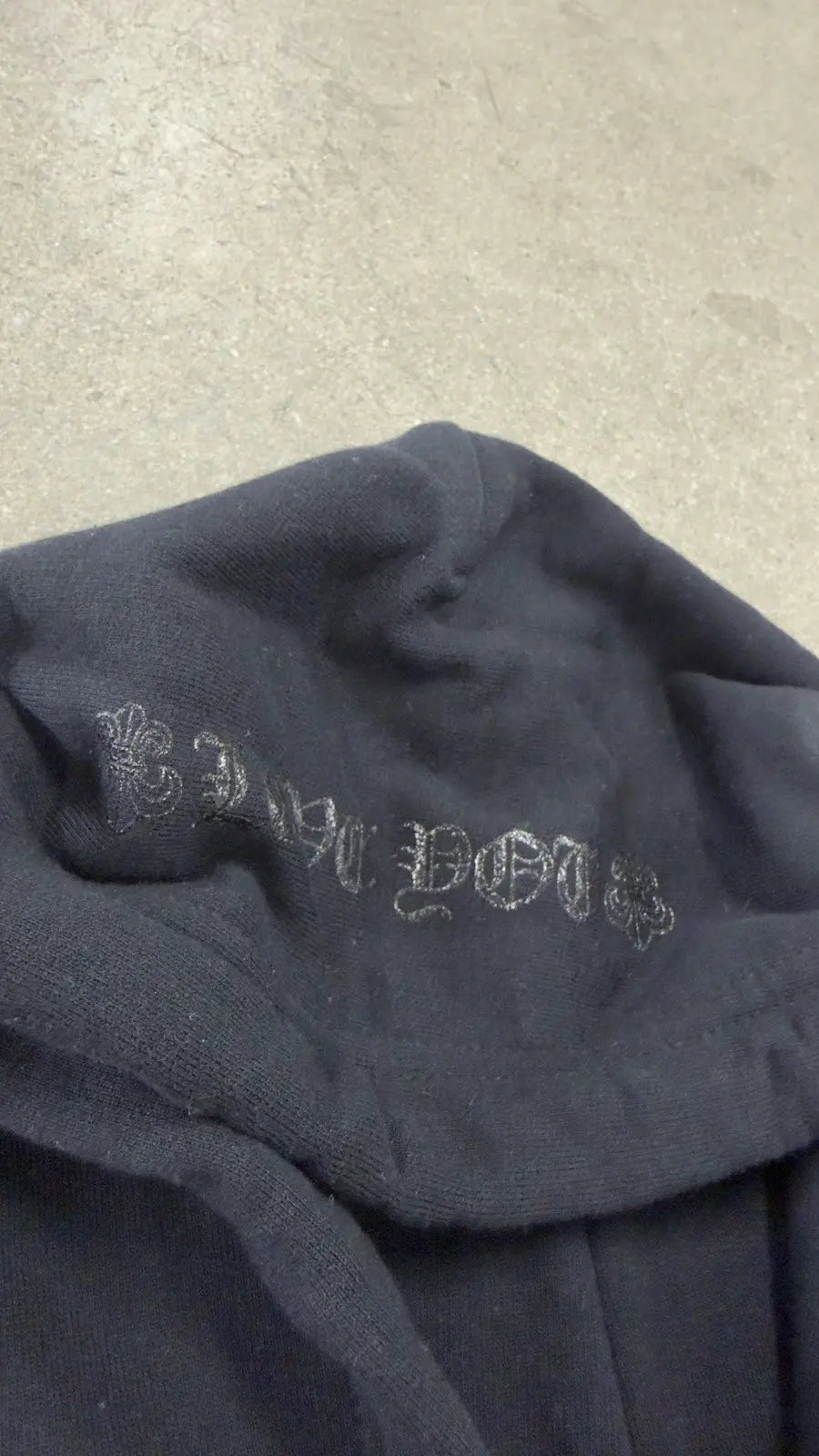 Cannes Exclusive Black Fleur Horseshoe Hoodie
