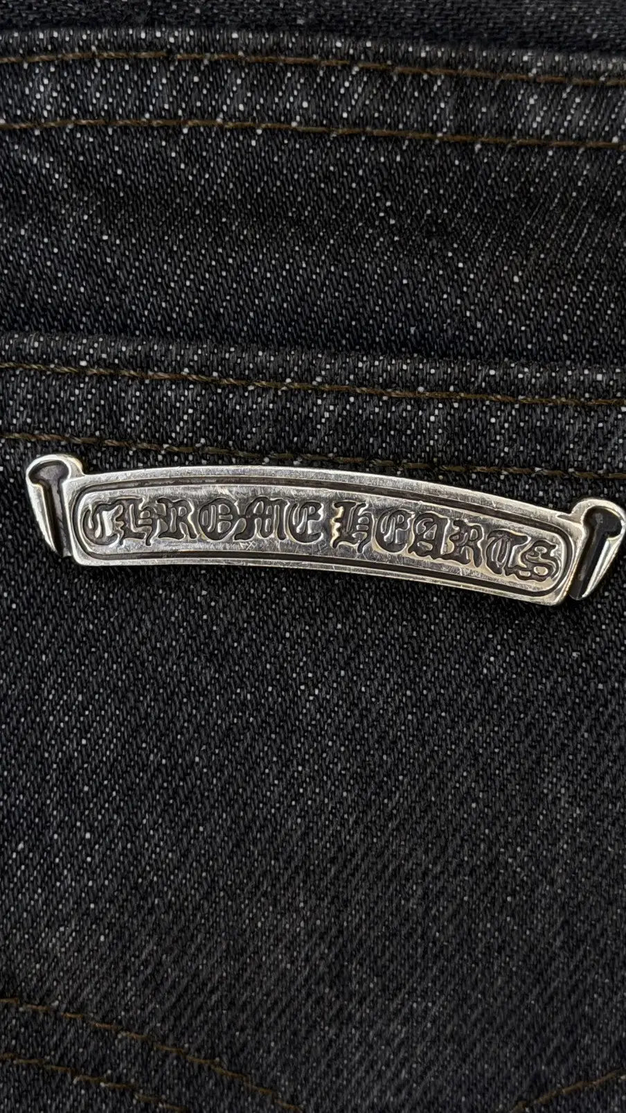 Chrome Hearts LEVI'S Black Denim "GOLD CROSSES"
