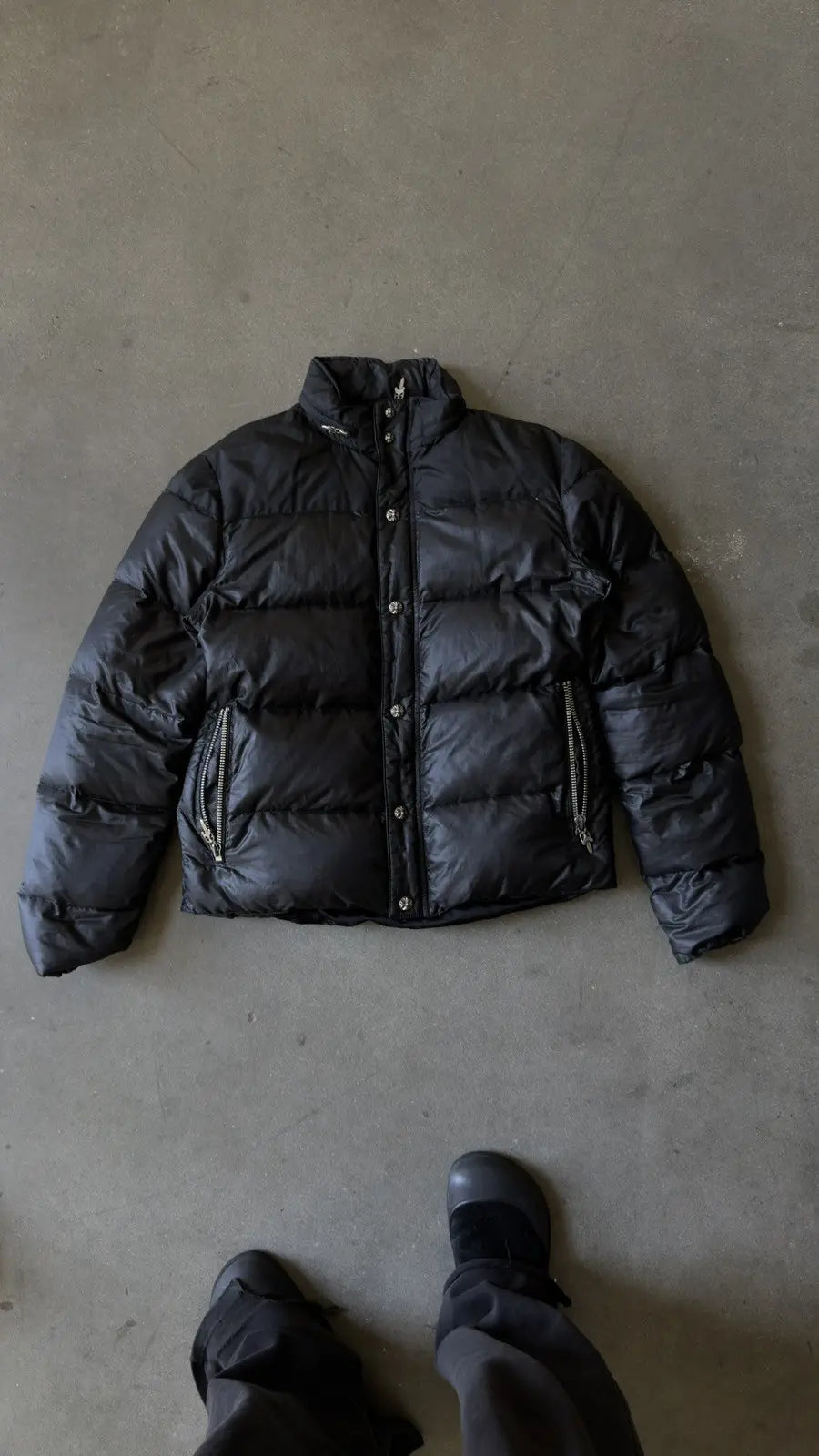 Chrome Hearts Black Puffer Jacket