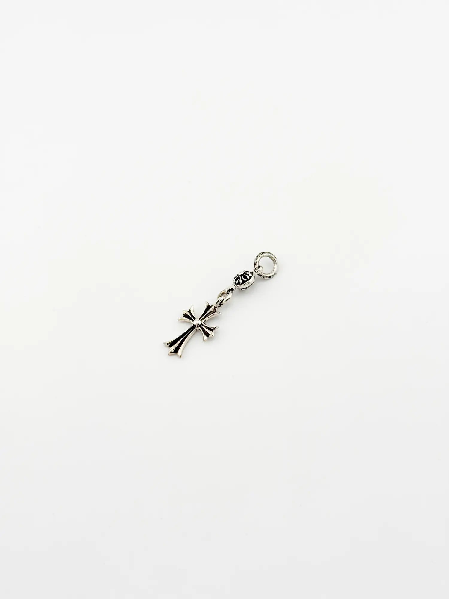 Sterling Silver Tiny Cross Long Pendant
