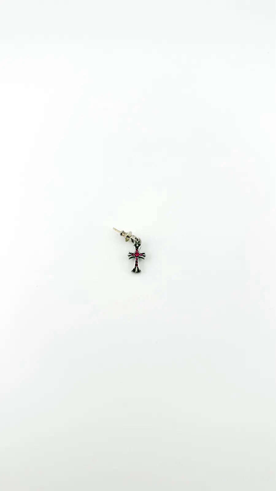 Chrome Hearts Pink Sapphire Baby Fat Pave Earring