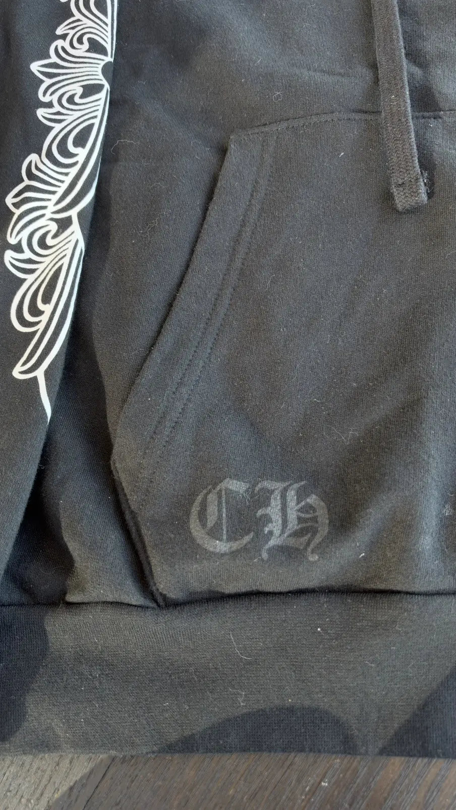 Chrome Hearts Horseshoe Floral Cross-Sleeve Zip-Up Hoodie Size XL Chrome Hearts