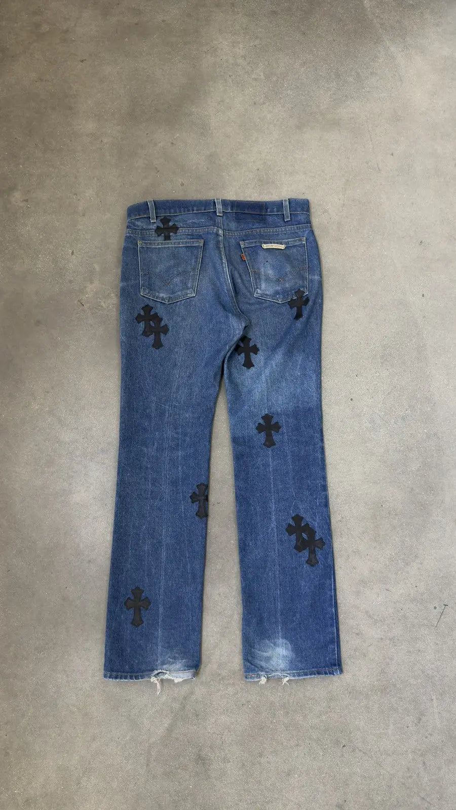 Chrome Hearts Levi's 517 Black Cross Patch Jeans