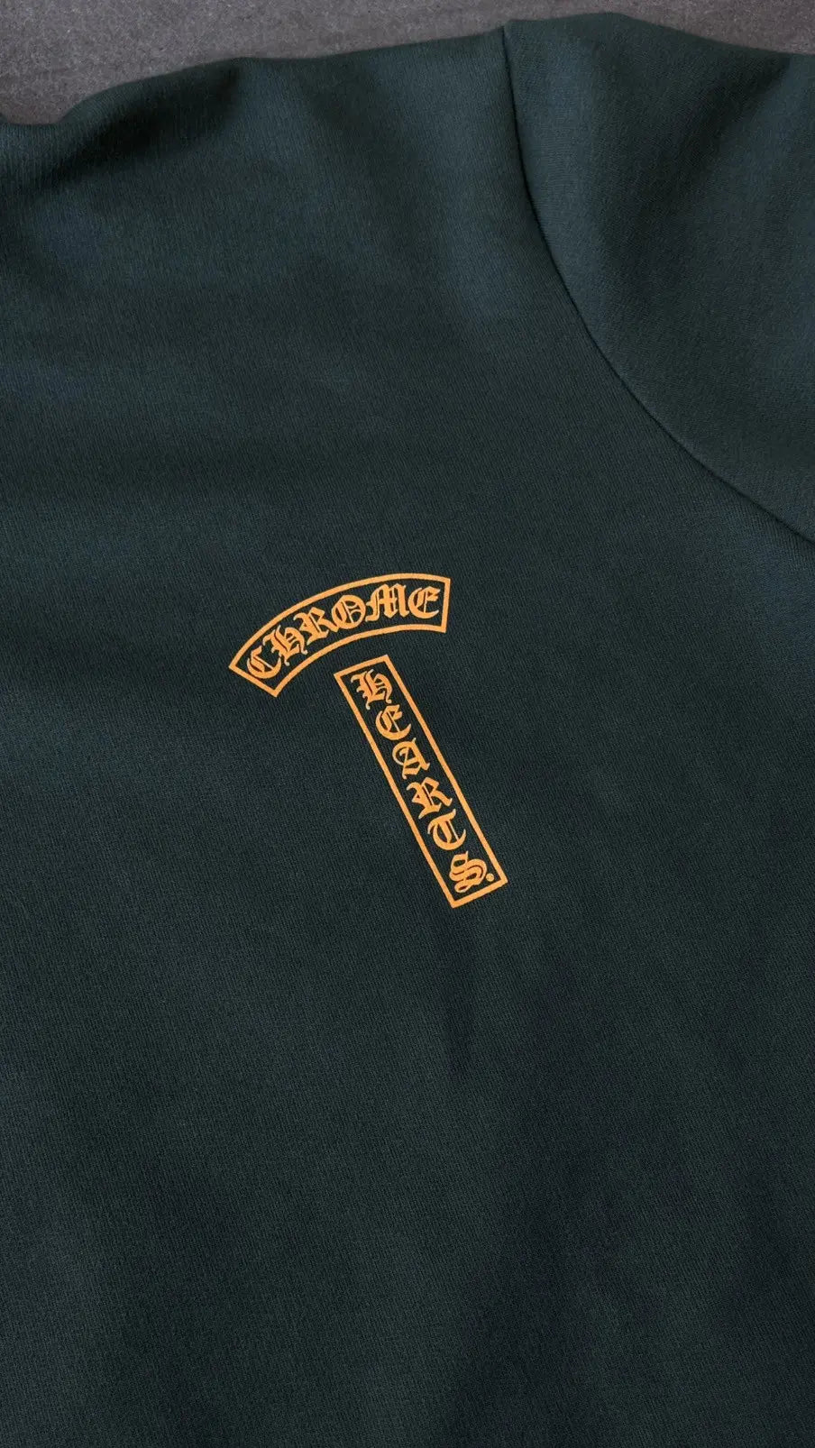 Chrome Hearts Green Yellow Shoulder Scripts Hoodie