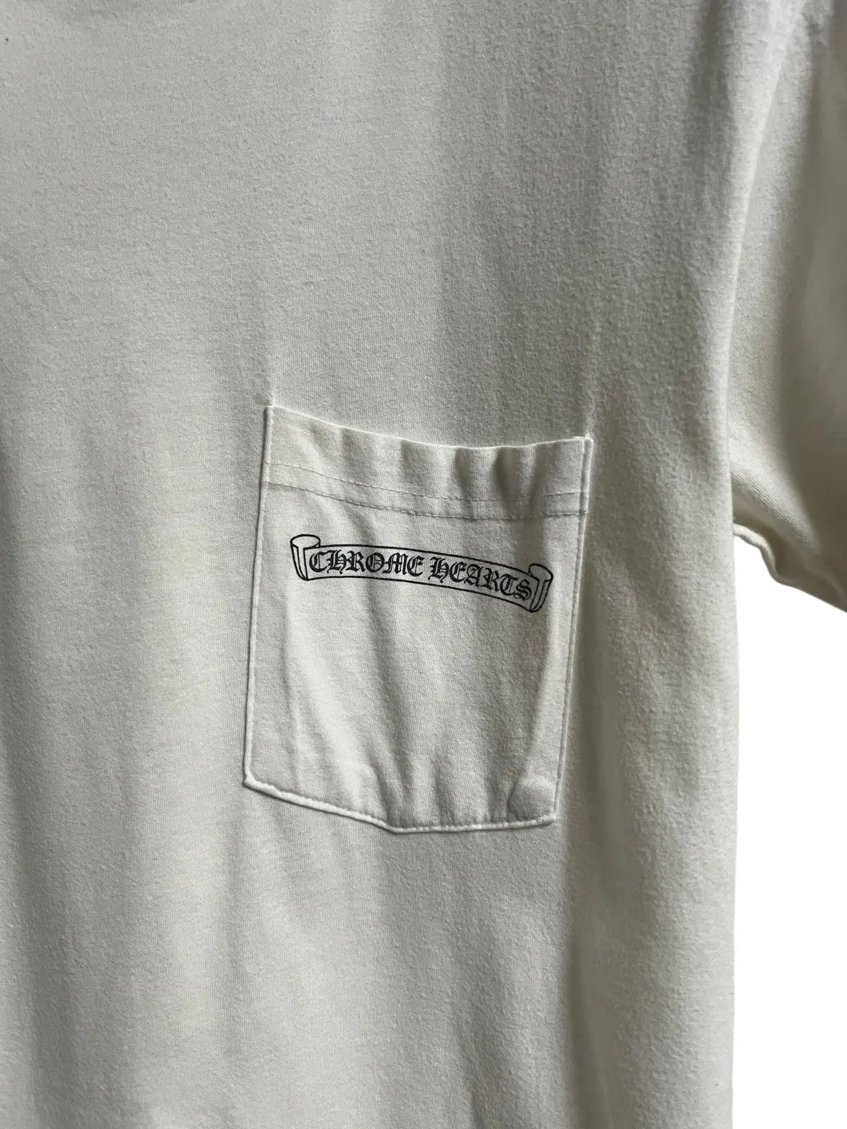 Chrome Hearts Floral Cross Scroll Logo Pocket Tee