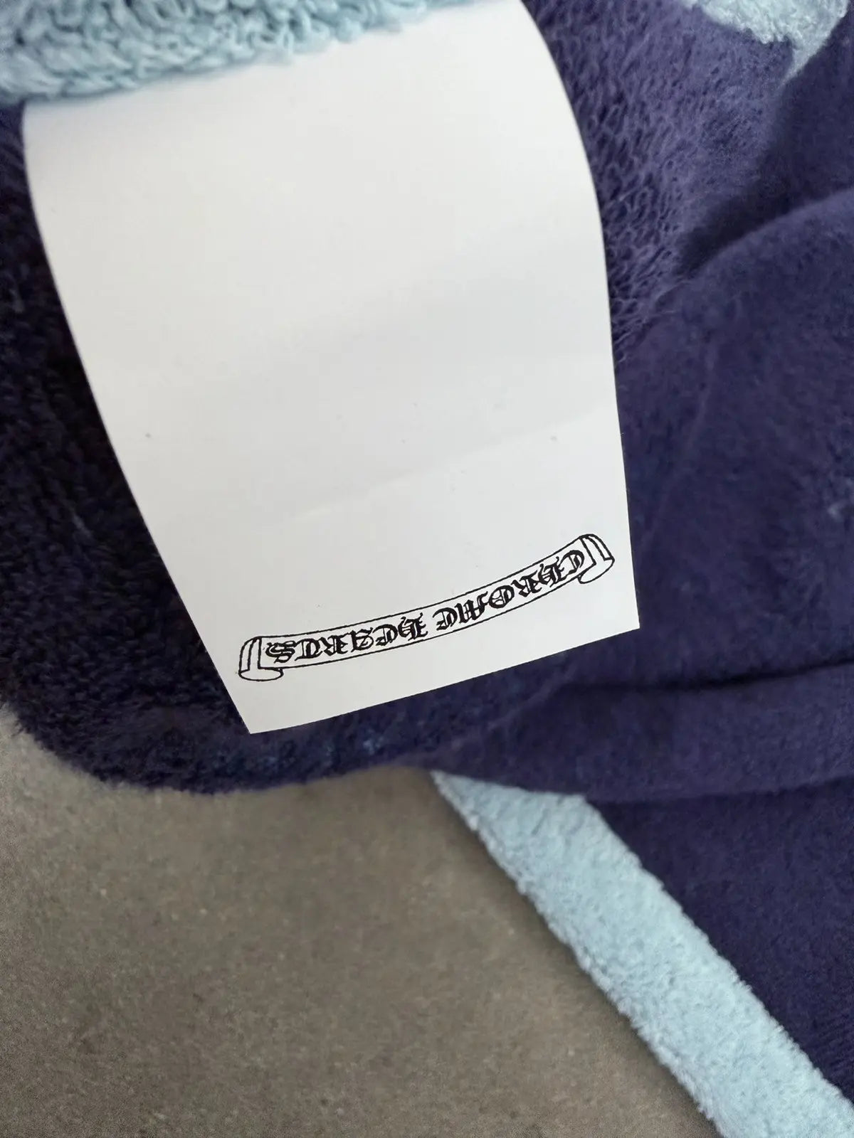 Chrome Hearts Blue Script Cross Logo Beach Towel Blanket