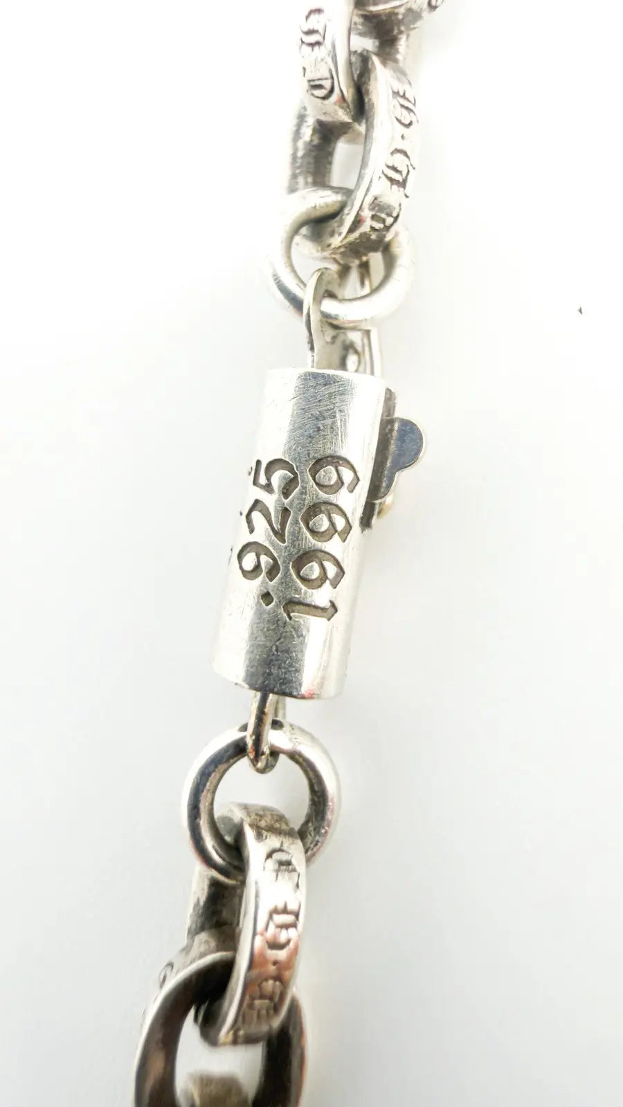 Chrome Hearts Sterling Silver Paper Chain Necklace Chrome Hearts